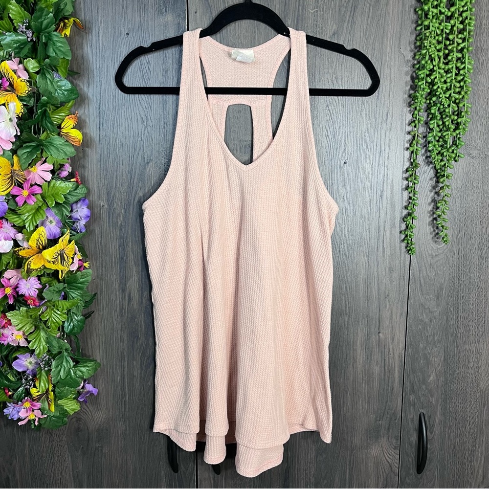_🌼3/$30🌼Freeloader Sleeveless Waffle Knit V Neck Top Size Large